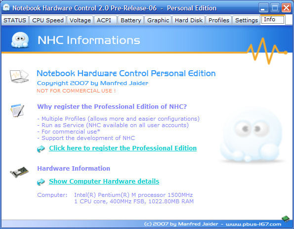 Notebook-Hardware-Control-Info